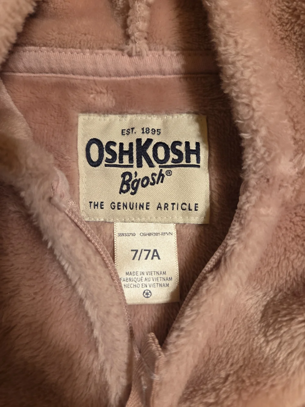 OshKosh Girls Sherpa Zip-Up Jacket - Pink